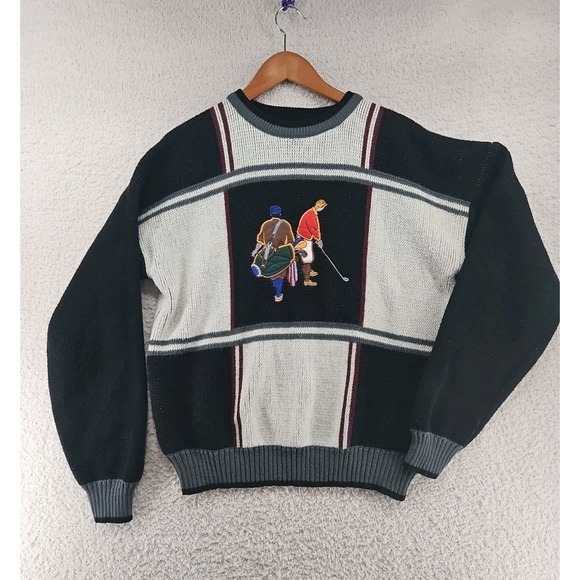 Robert Bruce Other - 80's Vintage Robert Bruce Large Pullover embroidered golf Themed Rare Find